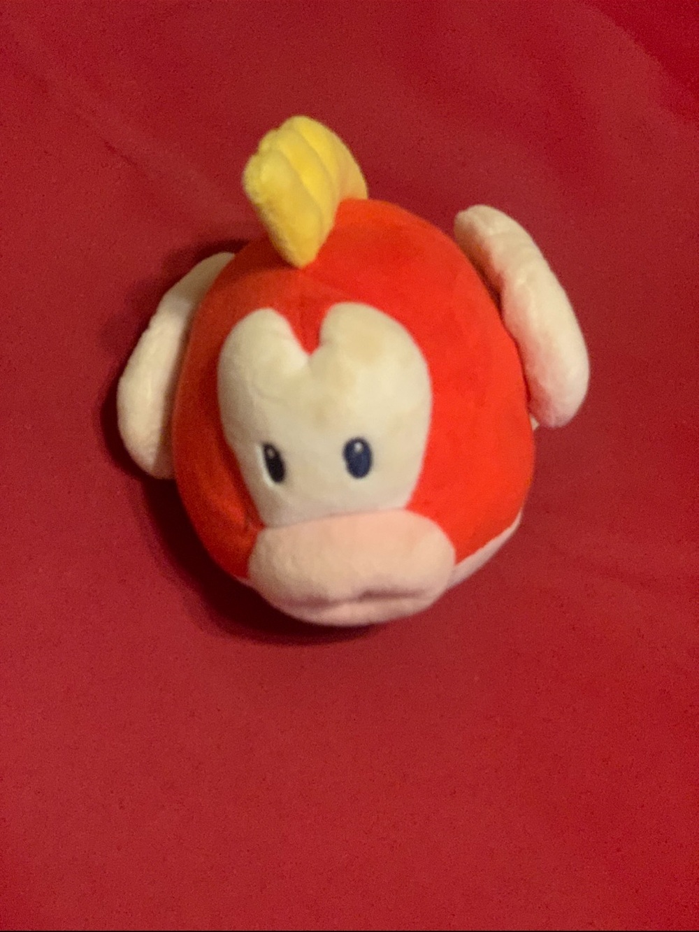 Super Mario Bros 6” Cheep Cheep Flying Fish Red Plush Toy- collectible